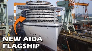 The Construction of 300 METRE AIDAprima  CRUISE SHIP  CINEMATIC TIMELAPSE 4K [upl. by Wesla]