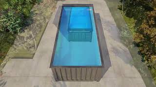 Container pool designed by Ofshora Studio [upl. by Nimesay]