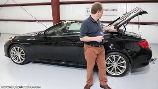 Infiniti G37S  How To Manually Close The Convertible Top [upl. by Adliw]