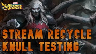 Stream Recycle  Knull Boss Fight Testing  Marvel Strike Force [upl. by Winifield]