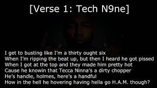 Tech n9ne ft Eminem amp Krizz kaliko speedom music lyrics [upl. by Forkey564]