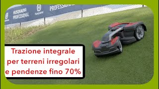 Robot rasaerba per forti pendenze e prati di grandi dimensioni Husqvarna [upl. by Rikahs]