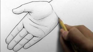 How to Draw Hands 2 Ways open palm writing [upl. by Wilie899]