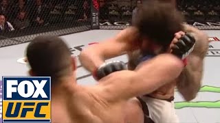 UFC fighter learns painful instant karma lesson after cheap shot in UFC 196 [upl. by Yenolem]