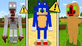 SCP CONTAINMENT BREACH vs SONIC THE HEDGEHOG in MINECRAFT PE  Minecraft SCP SONIC Movie Mod [upl. by Eberle945]