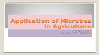 Application of Microbes in Agriculture [upl. by Mazel692]