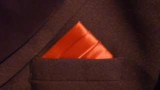 How to Fold a Pocket Square  3 Stairs Animated [upl. by Colfin]