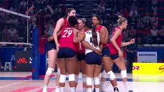 US Womens National Team Week 1 VNL Match Highlights  USA Volleyball [upl. by Milicent]