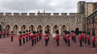 Queens Royal Guard perform Star Wars Imperial March at Windsor Castle during Changing Of The Guard [upl. by Nad]