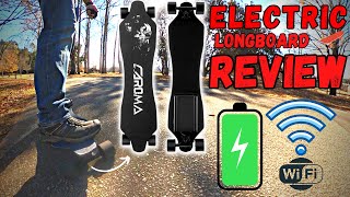 Caroma 4 Speed Electric Skateboard with Remote quotWalkthroughReviewquot [upl. by Ayrad]