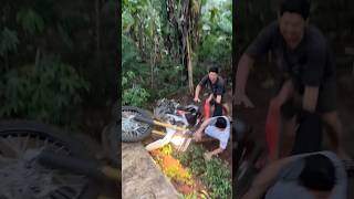 Randika jatuh dari motor guys davidsunairi bocilbocilds wargads anakdesa minvlog [upl. by Charisse]