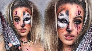 EASY TIGER HALLOWEEN MAKEUP 2018 [upl. by Nomyar]