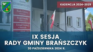 IX sesja Rady Gminy Brańszczyk – transmisja na żywo [upl. by Harshman100]