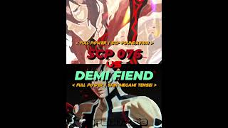 Demi Fiend vs SCP 076 shorts [upl. by Fulbright]