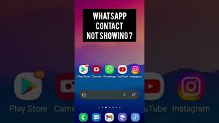 Fix Dual Whatsapp Contacts Not Showing No WhatsApp Contacts In Android shorts whatsapp yt [upl. by Anifesoj120]