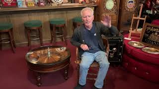 Excellent Teds Roulette Wheel Made Into A Coffee Table Reveal [upl. by Ilime]