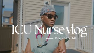 Day in the life of an ICU NURSE  12hour NIGHT SHIFT  Silent vlog [upl. by Dilahk]