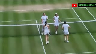 Martina Hingis Duo Meets Radwanska Duo at Wimbledon Centre Court Wimbledon tennis hingis [upl. by Ynnod681]