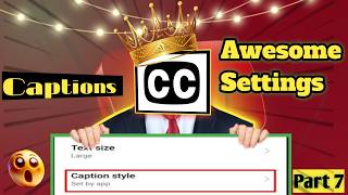 YouTube Hidden Features Part 7  How To Change Style amp Size Of Captions In YouTube  New Setting [upl. by Hanus664]