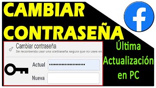 COMO CAMBIAR LA CONTRASEÑA DE FACEBOOK EN PC 🔐🔑 Última Actualización 2024 [upl. by Dinin194]