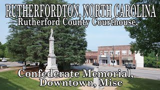 Rutherfordton North Carolina  Scenic Rutherford County Confederate Monument Downtown Misc [upl. by Morrison]