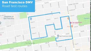 San Francisco DMV Road Test Route  powered by YoGov [upl. by Annahvas369]