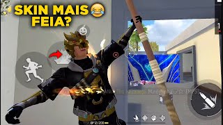 BAIANO JOGOU COM A SKIN MAIS FEIA DO FREE FIRE😂😂 [upl. by Narhem]