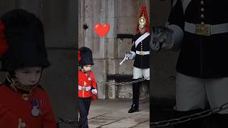 Guard reacts with kindness ❤️ horse royalguards kingsguard [upl. by Weisburgh]