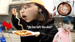 i tried cooking BTS Jins quotspicy pork amp cheesequot and this happened [upl. by Curry717]