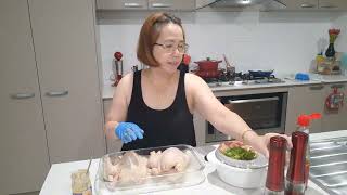 ANNES KITCHEN  ROAST CHICKEN WITH SESAME OIL  QUICK GROCERY WITH MY HUSBAND youtube [upl. by Simonette]