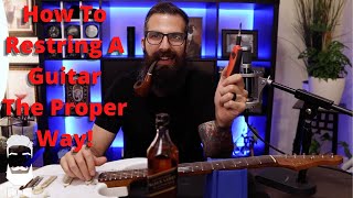 How To Properly Restring A Guitar With Vintage Style Tuners [upl. by Eelahs]