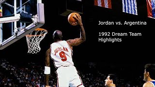 Michael Jordan  Highlights vs Argentina 1992 Dream Team [upl. by Pagas104]