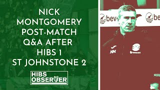 Nick Montgomerys message to Hibs fans after loss to St Johnstone [upl. by Diana]