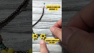 Collar de flores con cristales collar de girasoles 🌻 tutorial diy collar aretes [upl. by Clava990]