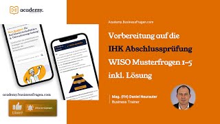 IHK Abschlussprüfung WISO  Vorbereitung Lernen Übungen mit Lösungen  IHK Zwischenprüfung 15 [upl. by Clerc570]