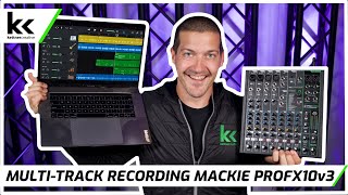 How To Multi Track Record Using Mackie ProFX10v3 USB Audio Mixing Console [upl. by Enahpets]