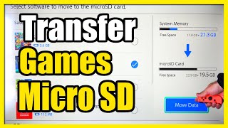 How to Transfer Games to a MicroSD Card on Nintendo Switch Fast Tutorial [upl. by Atsira]