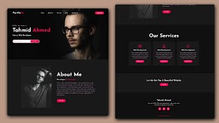 Build a Complete Personal Portfolio Website Using Only HTML And CSS  Pure HTML And CSS [upl. by Meyer]