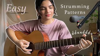 3 Beginners Strumming Patterns for Acoustic Guitar  Easy Guitar Lesson Hindi [upl. by Anidam]