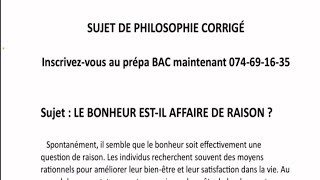 Dissertation Philosophie Méthode  SUJET Corrigé  Terminale [upl. by Lulu]