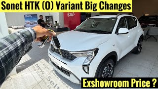 2nd बेस मॉडल में भी सनरूफ  KIA SONET HTK O 2024 Variant Full Walkaround Review  Updated 🔥 [upl. by Hawger]