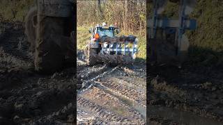 Ploughing with Valtra T234  Lemken Juwel 8  Mud valtra agriculture fy [upl. by Novyaj]