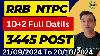 RRB NTPC 102 Under Graduate Level CEN 062024 Details of Notification [upl. by Eilyk]