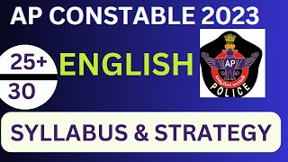 AP CONSTABLE CLASSES ENGLISH SYLLABUS amp STRATEGY [upl. by Noelle]