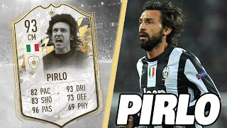 FIFA 22 ICON MOMENTS PIRLO PLAYER REVIEW  93 ANDREA PIRLO REVIEW [upl. by Jonme441]