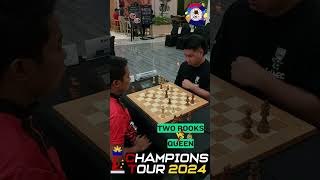 Intense Endgame 2 Rooks VS Queen [upl. by Herby]