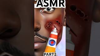 ASMR Face Cleaning  part 2  satisfying ASMR  ytshorts viral animation shorts [upl. by Lamiv]