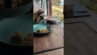 Thanksgiving Vanlife style vanlife thanksgiving food ocean dinnerwithaview camping [upl. by Ainex]