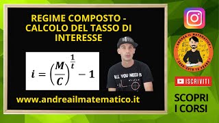 REGIME COMPOSTO  TASSO DI INTERESSE  Matematica finanziaria [upl. by Novahc943]