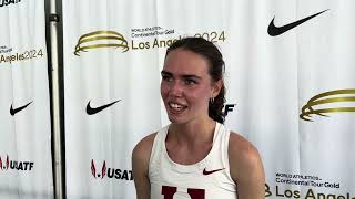 Maia Ramsden Runs 2ndFastest 1500m in NCAA History Just Misses Olympic Standard at LA Grand Prix [upl. by Eedya36]